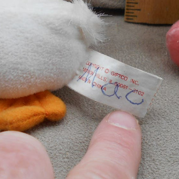 Small Mini Plush Animal Lot Vintage: Giftco Duck, Rabbit, Fable Creatures - Picture 9 of 10